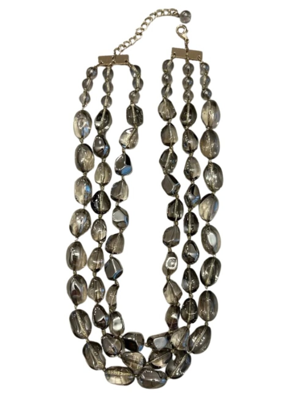 Anthropologie Elegant Multi-Strand Glass Bead Necklace